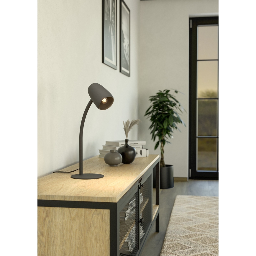 Eglo - Galda lampa 1xE14/18W/230V melna