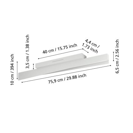 Eglo - LED RGBW dimējama griestu lampa LED/13W/230V 2700-6500K pelēka