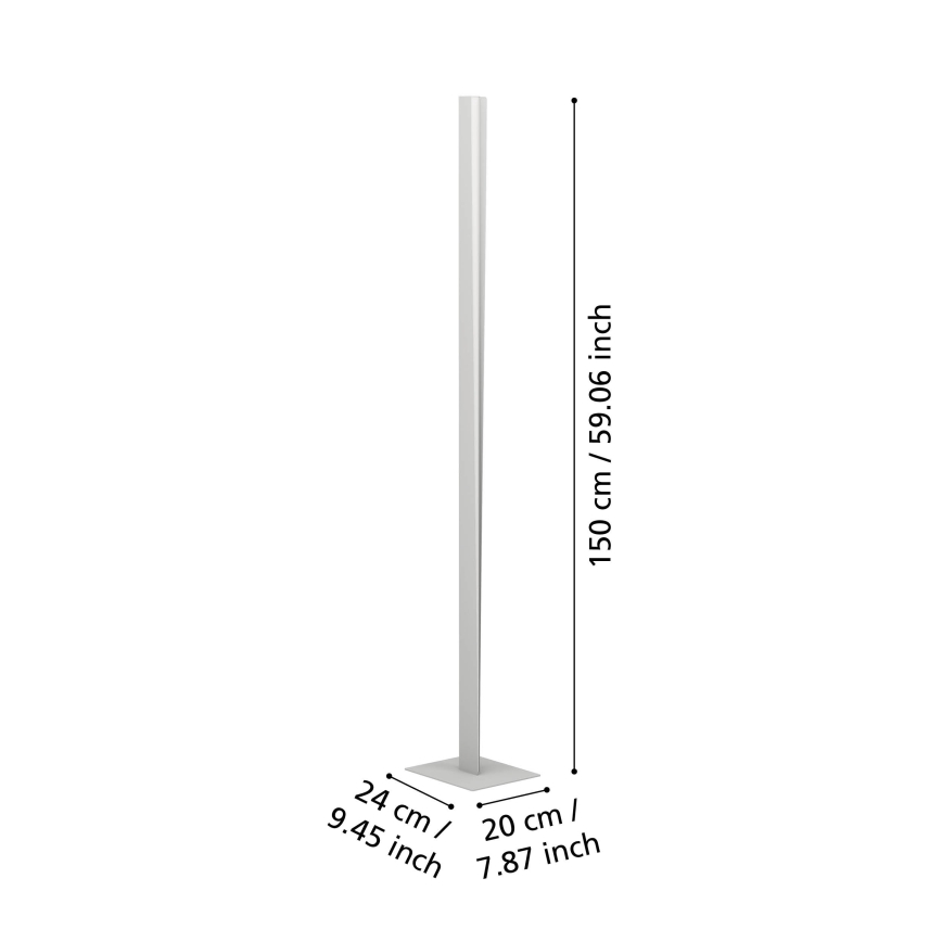 Eglo - LED RGBW Regulējama grīdas lampa LED/10,5W/230V + LED/15,2W pelēka