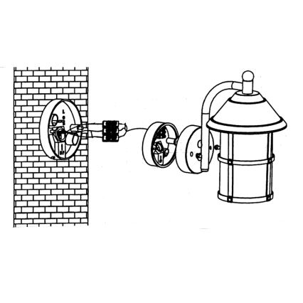 Eglo - Āra sienas lampa 1xE27/60W/230V