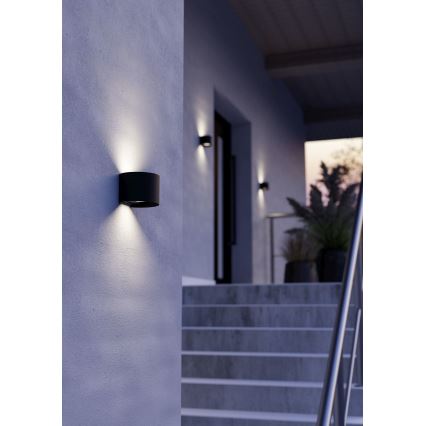 Eglo - LED Āra sienas gaismeklis 2xLED/2,8W/230V IP54 melns