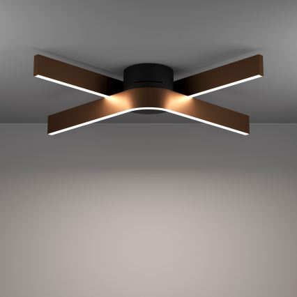 Eglo - LED RGBW aptumšojams griestu gaismeklis 2xLED/18W/230V vara/melna