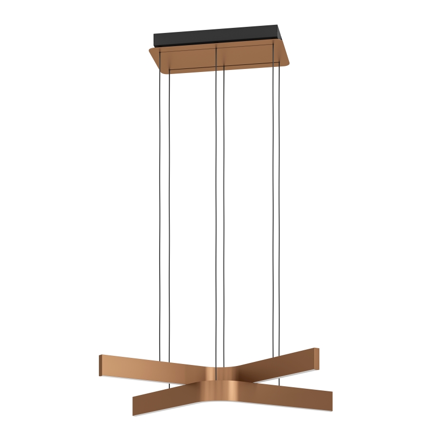 Eglo - LED RGBW dimējams piekaramais lustrs uz troses 2xLED/18W/230V vara/melna