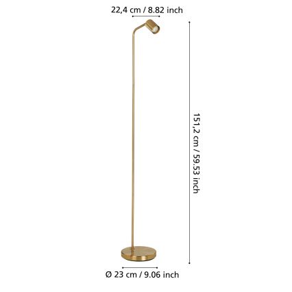 Eglo - Grīdas lampa 1xGU10/5W/230V zelta