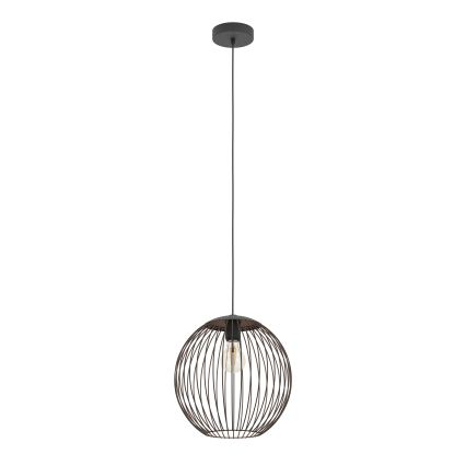 Eglo - Melna lustra ar kabeli 1xE27/60W/230V