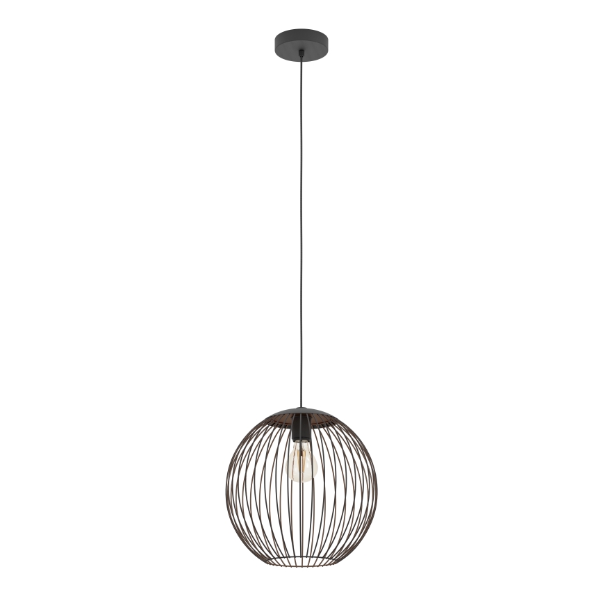 Eglo - Melna lustra ar kabeli 1xE27/60W/230V