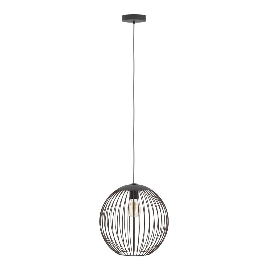 Eglo - Melna lustra ar kabeli 1xE27/60W/230V
