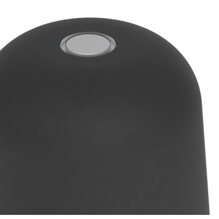 Eglo - LED regulējama āra skārienvadāma uzlādējamā galda lampa LED/1,8W/5V 2500/3000/4000K 2500 mAh IP54 melna