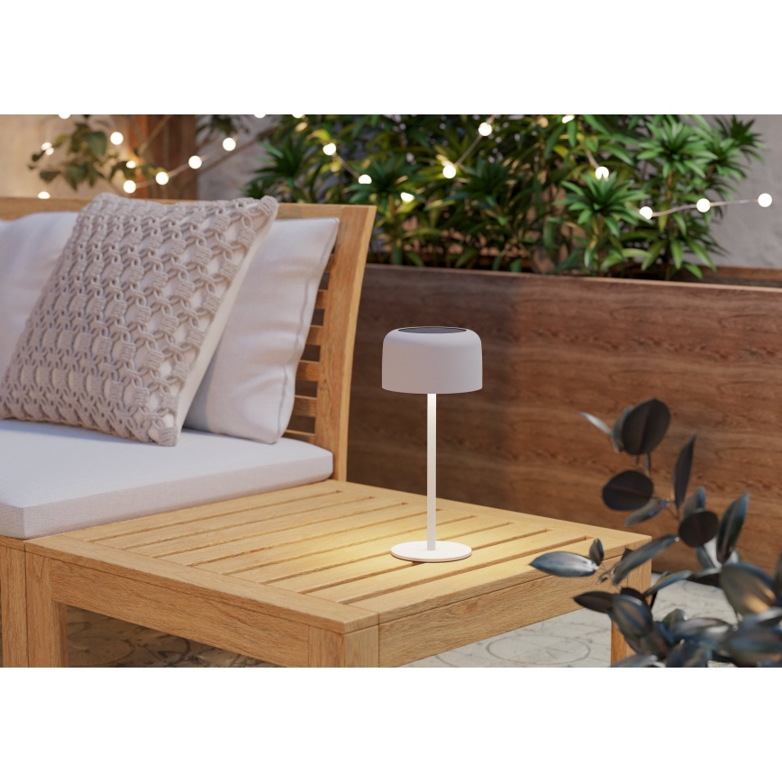 Eglo - LED saules uzlādējamā skārienjūtīgā galda lampa LED/2,8W/3,7V 1800 mAh IP44 balta