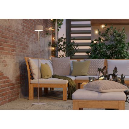 Eglo - LED saules uzlādes skārienvadāma stāvlampa LED/2,8W/3,7V 1800 mAh IP44 balta