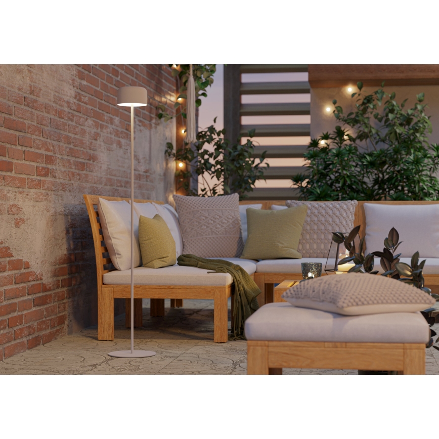 Eglo - LED saules uzlādes skārienvadāma stāvlampa LED/2,8W/3,7V 1800 mAh IP44 balta