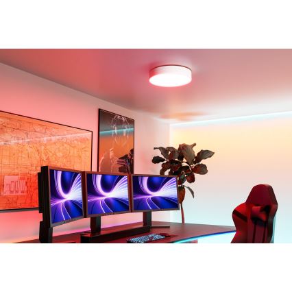 Eglo - LED RGBW regulējams griestu gaismeklis, LED/15W/230V, 2700-6500K, Ø 39 cm, balts