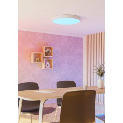 Eglo - LED RGBW dimmējams griestu gaismeklis LED/36,5W/230V 2700-6500K Ø 69 cm balts