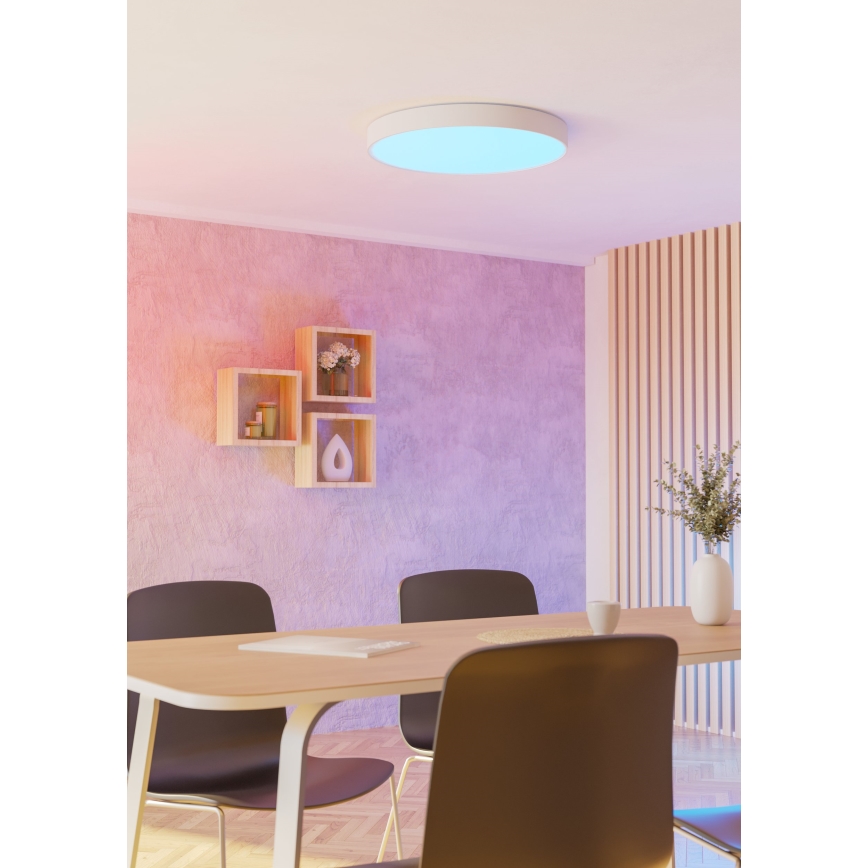 Eglo - LED RGBW dimmējams griestu gaismeklis LED/36,5W/230V 2700-6500K Ø 69 cm balts