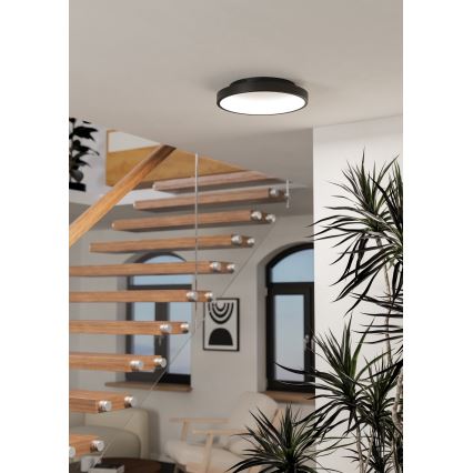 Eglo - LED RGBW griestu gaismeklis ar regulējamu spilgtumu LED/19,6W/230V 2700–6500K Ø 35 cm melns
