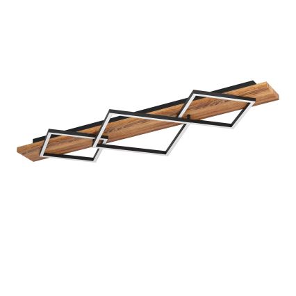Eglo - LED griestu gaismeklis 2xLED/13W/230V + LED/16W melns/brūns