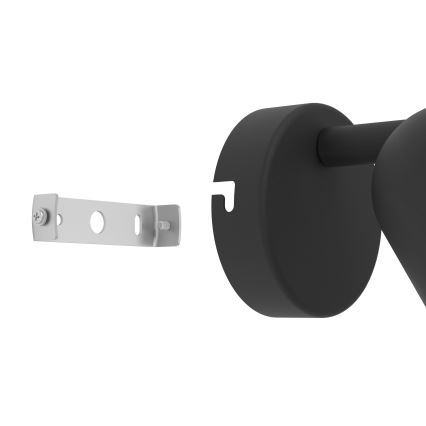 Eglo - Sienas spot gaismeklis 1xGU10/5W/230V melns