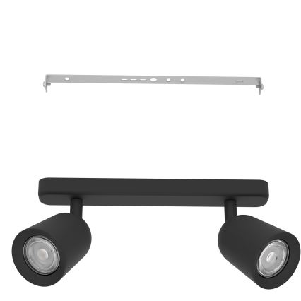 Eglo - virziena gaismeklis 2xGU10/10W/230V melns