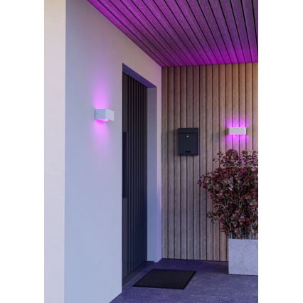 Eglo - LED RGBW dimmējama āra sienas lampa LED/10W/230V 2700-6500K IP55 balta