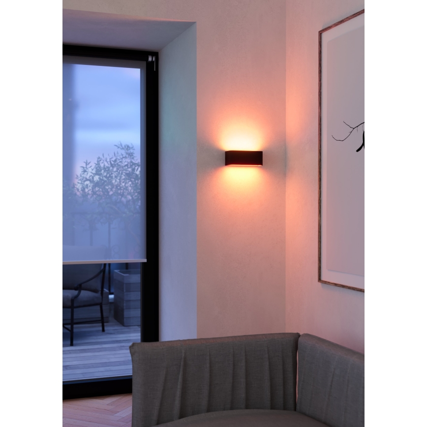 Eglo - RGBW LED dimmējams āra sienas gaismeklis LED/10W/230V 2700-6500K IP55 melns