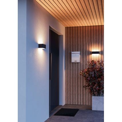 Eglo - RGBW LED dimmējams āra sienas gaismeklis LED/10W/230V 2700-6500K IP55 melns