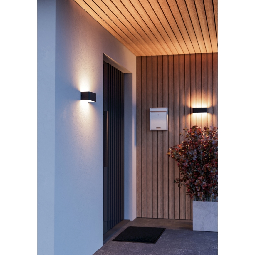 Eglo - RGBW LED dimmējams āra sienas gaismeklis LED/10W/230V 2700-6500K IP55 melns