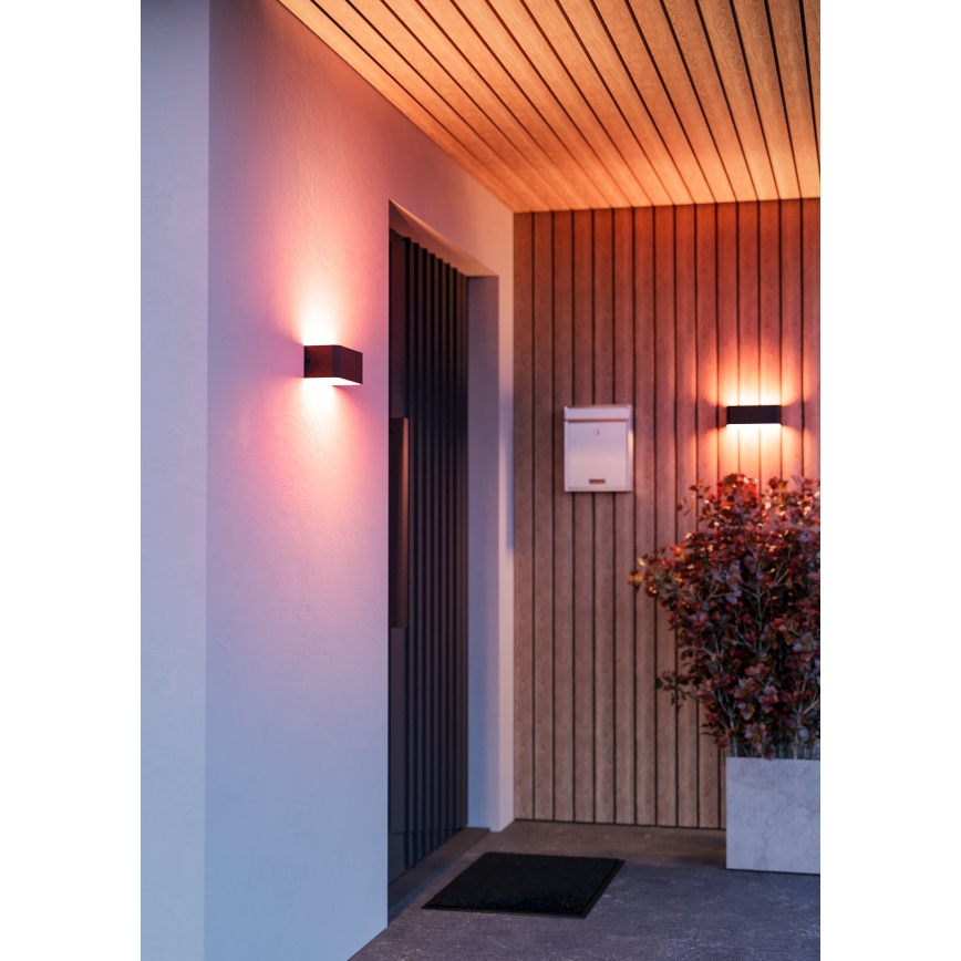 Eglo - RGBW LED dimmējams āra sienas gaismeklis LED/10W/230V 2700-6500K IP55 melns