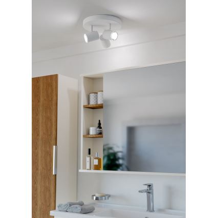 Eglo - Vannasistabas virsmas spot gaismeklis 3xGU10/5W/230V Ø 25 cm IP44 balts