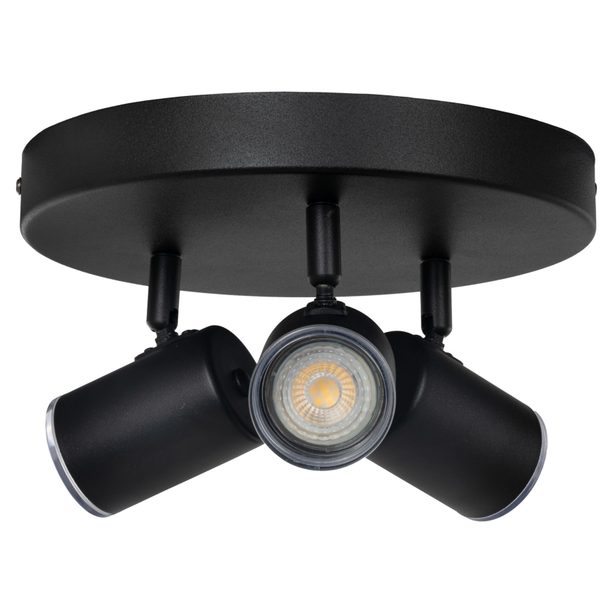 Eglo - Vannas istabas spotgaismeklis 3xGU10/5W/230V Ø 25 cm IP44 melns