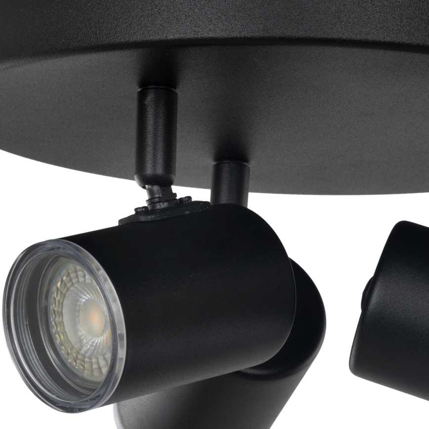 Eglo - Vannas istabas spotgaismeklis 3xGU10/5W/230V Ø 25 cm IP44 melns
