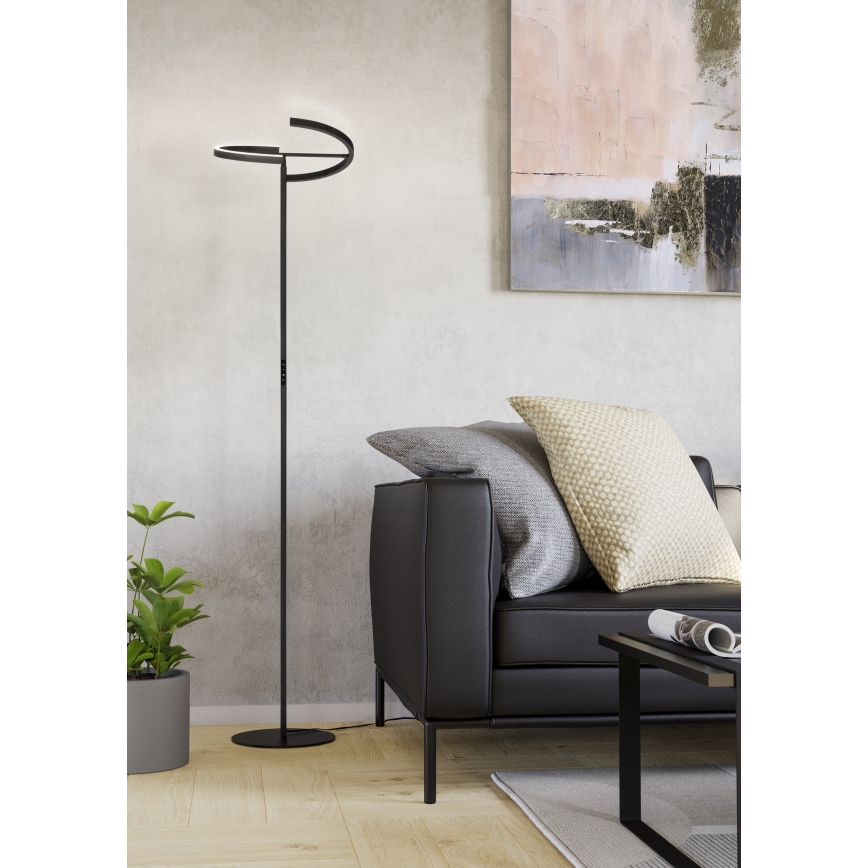 Eglo - LED regulējama stāvlampa 2xLED/8,8W/230V melna