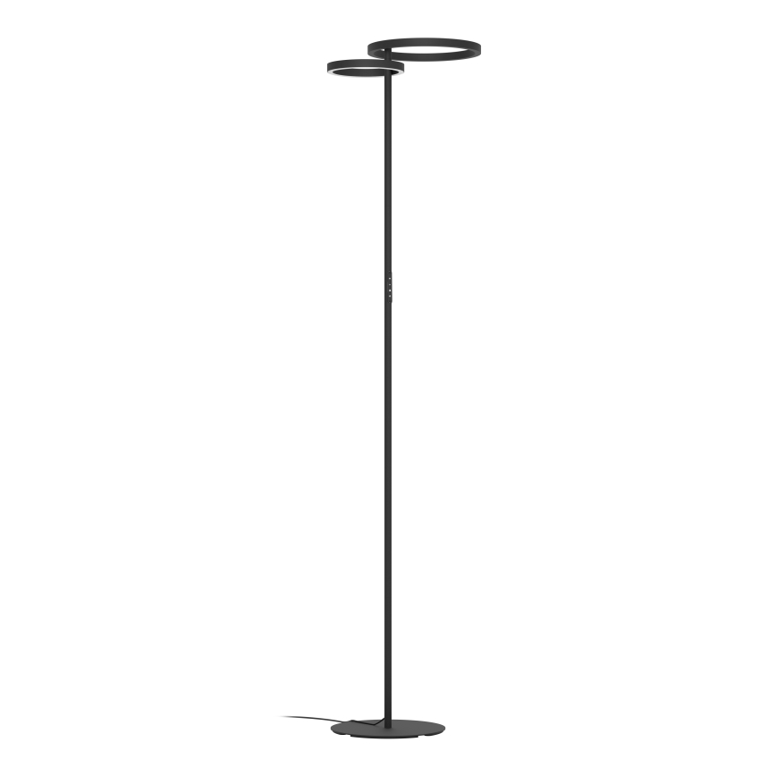 Eglo - LED regulējamā stāvlampa LED/16W/230V + LED/12W melna