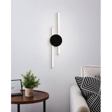 Eglo - LED sienas gaismeklis LED/20W/230V + LED/0,91W melns