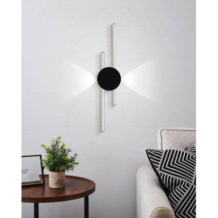 Eglo - LED sienas gaismeklis LED/20W/230V + LED/0,91W melns