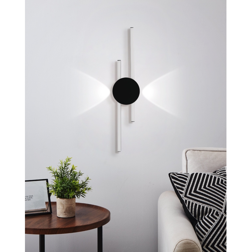 Eglo - LED sienas gaismeklis LED/20W/230V + LED/0,91W melns