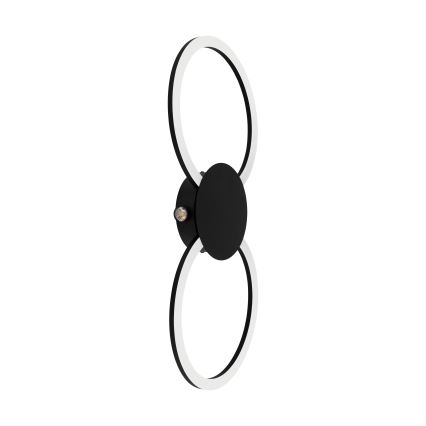 Eglo - LED sienas gaismeklis LED/20W/230V + LED/0,91W melns