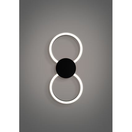 Eglo - LED sienas gaismeklis LED/20W/230V + LED/0,91W melns