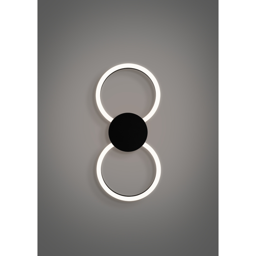 Eglo - LED sienas gaismeklis LED/20W/230V + LED/0,91W melns