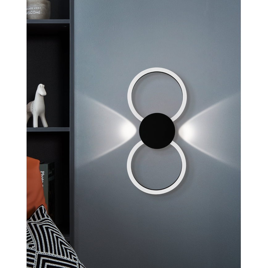 Eglo - LED sienas gaismeklis LED/20W/230V + LED/0,91W melns