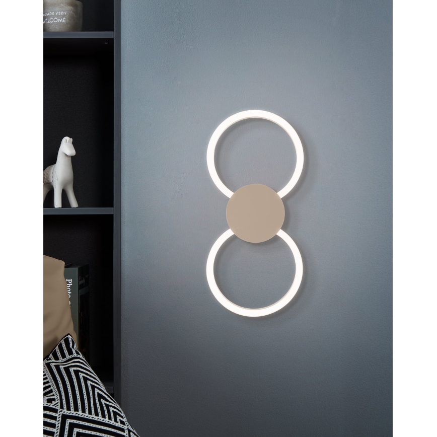 Eglo - LED sienas gaismeklis LED/20W/230V + LED/0,91W bēšs