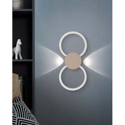 Eglo - LED sienas gaismeklis LED/20W/230V + LED/0,91W bēšs