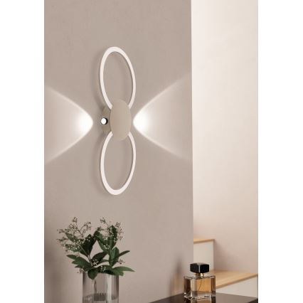 Eglo - LED sienas gaismeklis LED/20W/230V + LED/0,91W bēšs