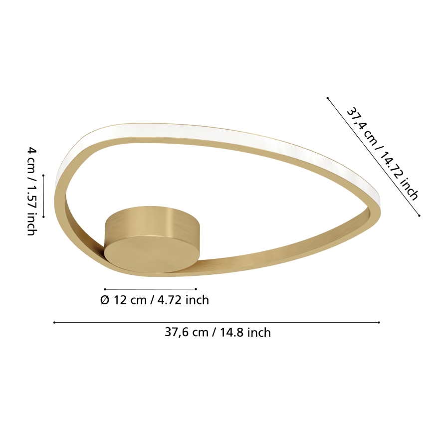 Eglo - LED griestu lampa LED/9,7W/230V 2700/4000/6500K Ø 37,5 cm zelta
