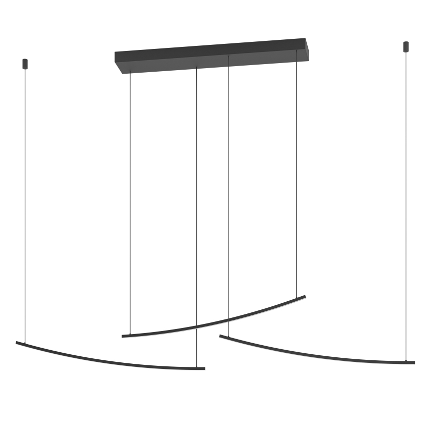 Eglo - aptumšojams LED piekaramais lukturis uz troses LED/22W/230V 2700/4000/6500K melns