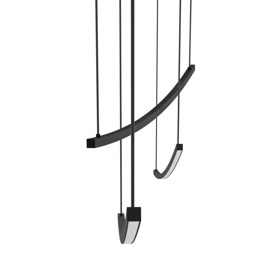 Eglo - aptumšojams LED piekaramais lukturis uz troses LED/22W/230V 2700/4000/6500K melns