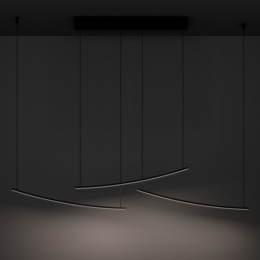 Eglo - aptumšojams LED piekaramais lukturis uz troses LED/22W/230V 2700/4000/6500K melns