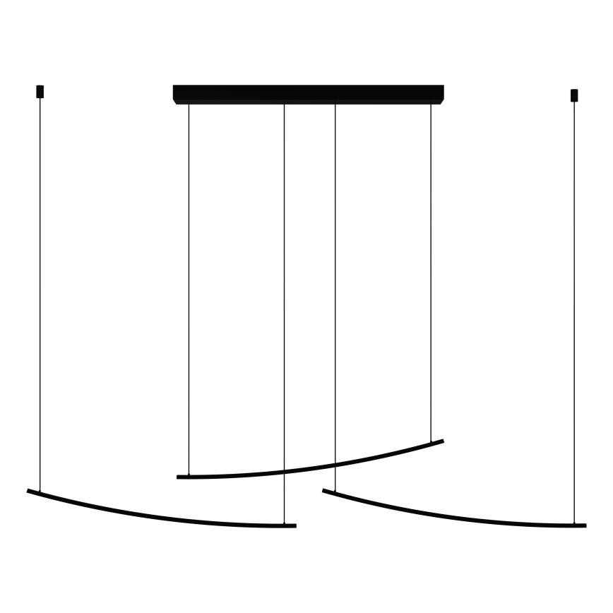 Eglo - LED dimējama piekaramā lampa ar vadu LED/22W/230V 2700/4000/6500K melna