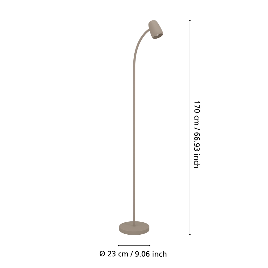 Eglo - Grīdas lampa 1xE14/18W/230V krēmkrāsaina