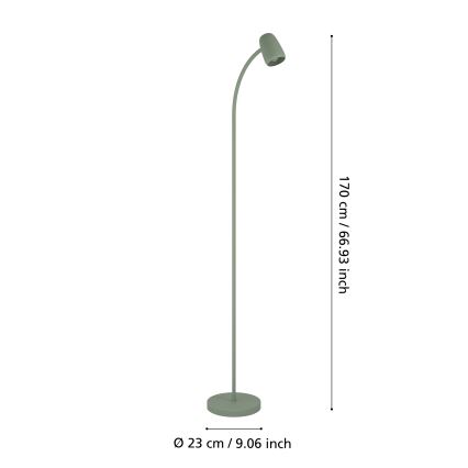 Eglo - Grīdas lampa 1xE14/18W/230V zaļa