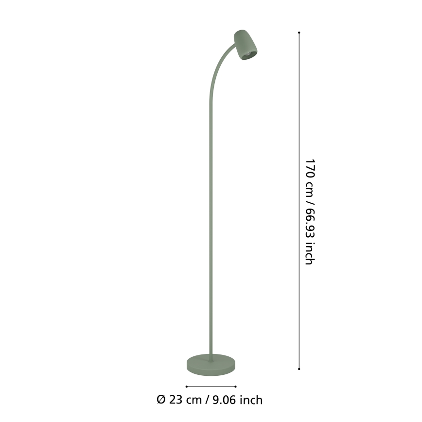Eglo - Grīdas lampa 1xE14/18W/230V zaļa